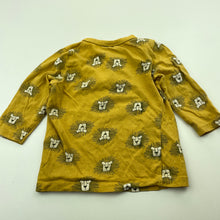 Load image into Gallery viewer, Boys Baby Berry, cotton long sleeve henley top, lions, FUC, size 0,  