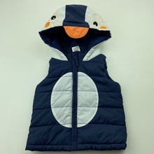 Load image into Gallery viewer, unisex Target, lightweight hooded puffer vest / jacket, penguin, EUC, size 00,  