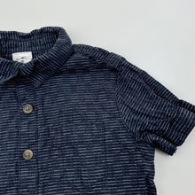 Load image into Gallery viewer, Boys H&amp;T, navy cotton short sleeve shirt, GUC, size 2,  