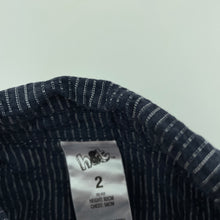 Load image into Gallery viewer, Boys H&amp;T, navy cotton short sleeve shirt, GUC, size 2,  