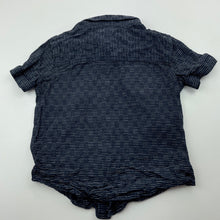 Load image into Gallery viewer, Boys H&amp;T, navy cotton short sleeve shirt, GUC, size 2,  