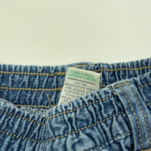 Boys Target, blue denim cargo shorts, elasticated, GUC, size 00,  