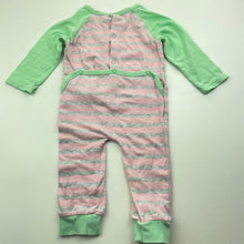 Load image into Gallery viewer, Girls Seed, lightweight stretchy striped romper, GUC, size 00,  