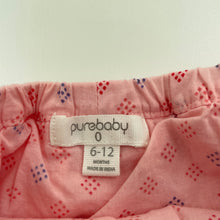 Load image into Gallery viewer, Girls purebaby, lightweight organic cotton ruffle bloomers / nappy cover, EUC, size 0,  