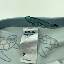 Load image into Gallery viewer, Boys Anko, blue swim shorts, turtles, FUC, size 2,  