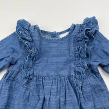 Load image into Gallery viewer, Girls Sprout, broderie cotton casual ruffle dress, FUC, size 00, L: 40cm