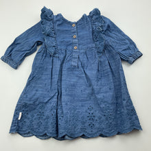 Load image into Gallery viewer, Girls Sprout, broderie cotton casual ruffle dress, FUC, size 00, L: 40cm