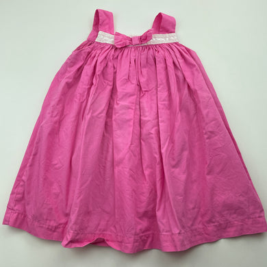 Girls Pumpkin Patch, lined cotton summer dress, marks lower back, FUC, size 1, L: 48cm