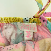 Load image into Gallery viewer, Girls Pumpkin Patch, colourful cotton summer romper / overalls, EUC, size 000,  