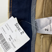Load image into Gallery viewer, Boys Anko, stretch cotton chino shorts, adjustable, NEW, size 2,  