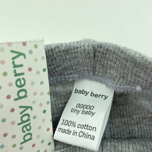 unisex Baby Berry, waffle cotton footed leggings / bottoms, NEW, size 00000,  