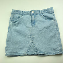 Load image into Gallery viewer, Girls Anko, blue stretch denim skirt, adjustable, L: 31cm, GUC, size 10,  