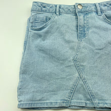 Load image into Gallery viewer, Girls Anko, blue stretch denim skirt, adjustable, L: 31cm, GUC, size 10,  