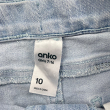 Load image into Gallery viewer, Girls Anko, blue stretch denim skirt, adjustable, L: 31cm, GUC, size 10,  