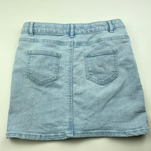 Load image into Gallery viewer, Girls Anko, blue stretch denim skirt, adjustable, L: 31cm, GUC, size 10,  