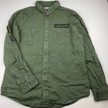 Load image into Gallery viewer, Boys Target, khaki cotton long sleeve shirt, marks on back, FUC, size 14,  