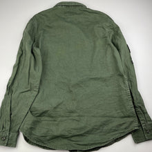 Load image into Gallery viewer, Boys Target, khaki cotton long sleeve shirt, marks on back, FUC, size 14,  