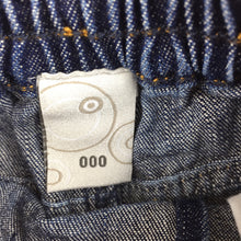 Load image into Gallery viewer, Boys Target, blue denim jeans, elasticated, GUC, size 000