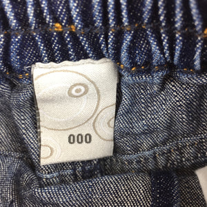 Boys Target, blue denim jeans, elasticated, GUC, size 000