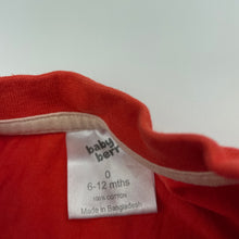 Load image into Gallery viewer, unisex Baby Berry, orange t-shirt / top, dad, EUC, size 0,  