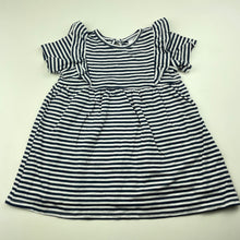 Load image into Gallery viewer, Girls Target, navy stripe cotton dress, EUC, size 1, L: 39cm