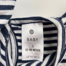 Load image into Gallery viewer, Girls Target, navy stripe cotton dress, EUC, size 1, L: 39cm