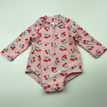 Load image into Gallery viewer, Girls Baby Berry, long sleeve swim one-piece, EUC, size 00,  