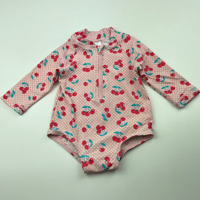 Girls Baby Berry, long sleeve swim one-piece, EUC, size 00,  