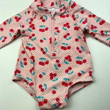 Load image into Gallery viewer, Girls Baby Berry, long sleeve swim one-piece, EUC, size 00,  