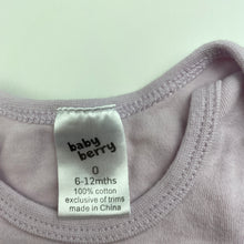 Load image into Gallery viewer, Girls Baby Berry, lilac cotton bodysuit / romper, GUC, size 0,  