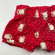 Load image into Gallery viewer, Girls Baby Berry, cotton Christmas shorts, elasticated, EUC, size 0000,  