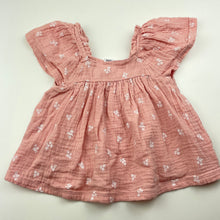 Load image into Gallery viewer, Girls Anko, pink floral crinkle cotton top, GUC, size 1,  