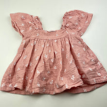 Load image into Gallery viewer, Girls Anko, pink floral crinkle cotton top, GUC, size 1,  