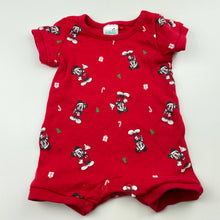 Load image into Gallery viewer, unisex Disney, Mickey Mouse Christmas cotton romper, EUC, size 0000,  