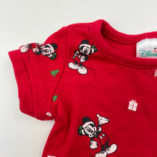 Load image into Gallery viewer, unisex Disney, Mickey Mouse Christmas cotton romper, EUC, size 0000,  