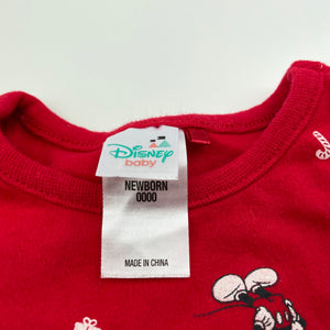 unisex Disney, Mickey Mouse Christmas cotton romper, EUC, size 0000,  