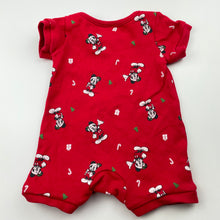 Load image into Gallery viewer, unisex Disney, Mickey Mouse Christmas cotton romper, EUC, size 0000,  