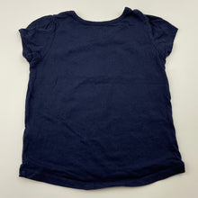 Load image into Gallery viewer, Girls Brilliant Basics, navy organic cotton t-shirt / top, GUC, size 1,  