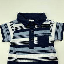 Load image into Gallery viewer, Boys Ollie's Place, striped polo romper, EUC, size 0000,  