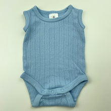 Load image into Gallery viewer, unisex Target, blue pointelle cotton singletsuit / romper, EUC, size 00000,  