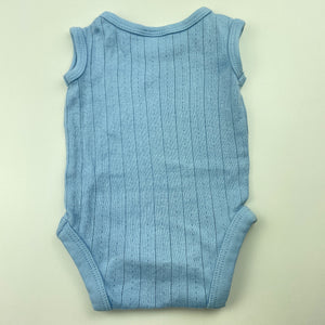 unisex Target, blue pointelle cotton singletsuit / romper, EUC, size 00000,  