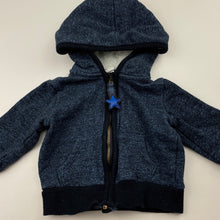 Load image into Gallery viewer, Boys Jack &amp; Milly, blue marle zip hoodie sweater, FUC, size 00,  
