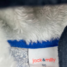 Load image into Gallery viewer, Boys Jack &amp; Milly, blue marle zip hoodie sweater, FUC, size 00,  