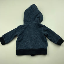 Load image into Gallery viewer, Boys Jack &amp; Milly, blue marle zip hoodie sweater, FUC, size 00,  