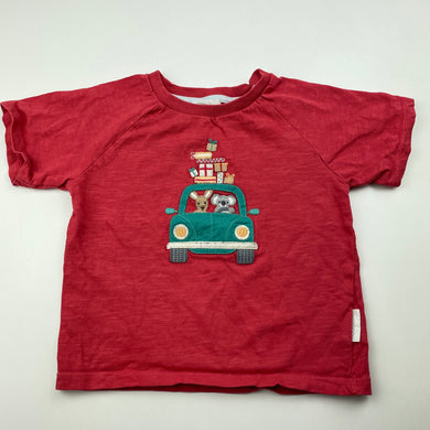 Boys purebaby, organic cotton Christmas t-shirt / top, GUC, size 1,  