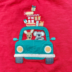 Boys purebaby, organic cotton Christmas t-shirt / top, GUC, size 1,  