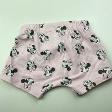 Load image into Gallery viewer, Girls Disney, Minnie Mouse cotton shorts, elasticated, EUC, size 0,  