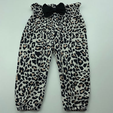 Girls SHEIN, lightweight stretchy leopard pants, elasticated, EUC, size 0,  