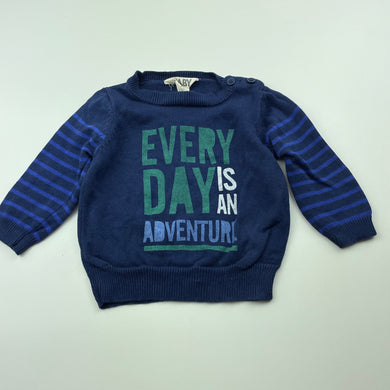 Boys Cotton On, knitted cotton lightweight sweater / jumper, EUC, size 00,  