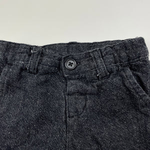 Boys Dymples, grey cotton pants, adjustable, GUC, size 000,  